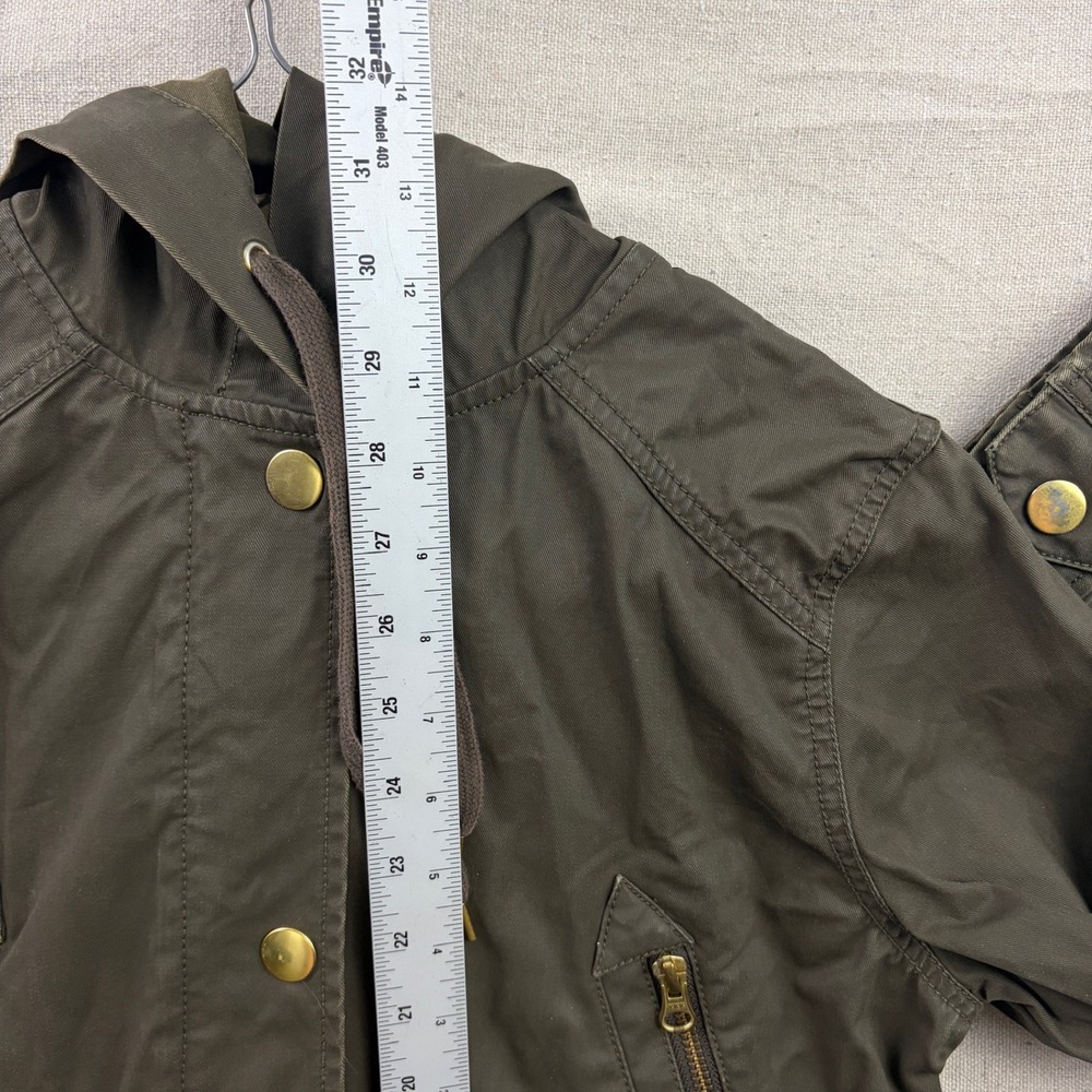 J.Crew Field Jacket Womens Small Long Field Sterling Dark Fatigue Green coat - Picture 7 of 8